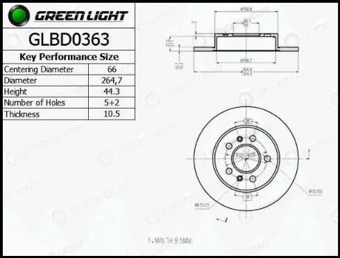 AutomotiveAdriado GLBD0363 - Гальмівний диск avtolavka.club