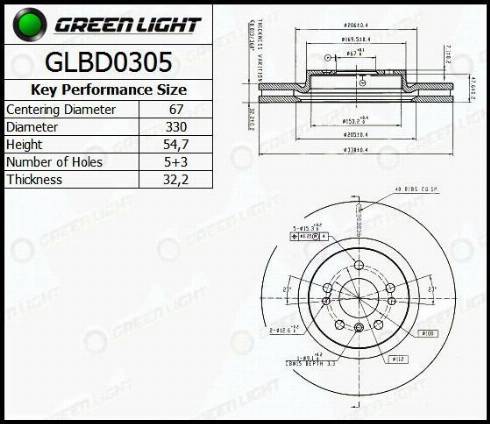 AutomotiveAdriado GLBD0305 - Гальмівний диск avtolavka.club