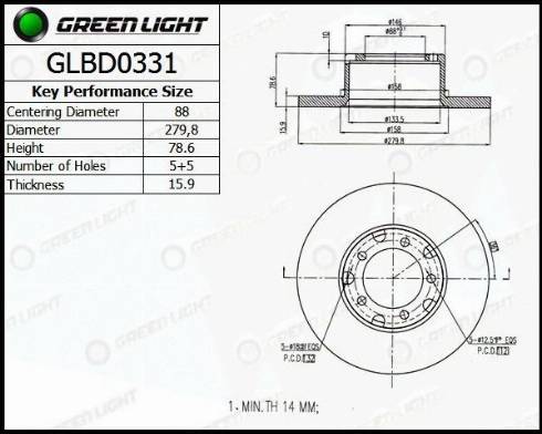 AutomotiveAdriado GLBD0331 - Гальмівний диск avtolavka.club