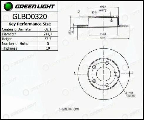 AutomotiveAdriado GLBD0320 - Гальмівний диск avtolavka.club