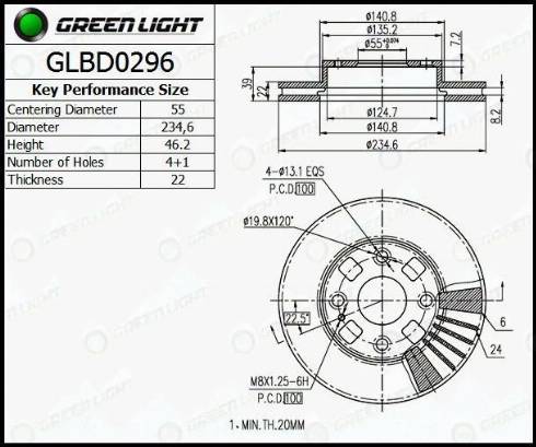 AutomotiveAdriado GLBD0296 - Гальмівний диск avtolavka.club