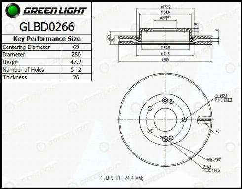 AutomotiveAdriado GLBD0266 - Гальмівний диск avtolavka.club