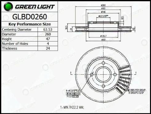 AutomotiveAdriado GLBD0260 - Гальмівний диск avtolavka.club