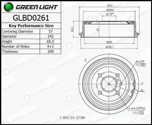 AutomotiveAdriado GLBD0261 - Гальмівний барабан avtolavka.club