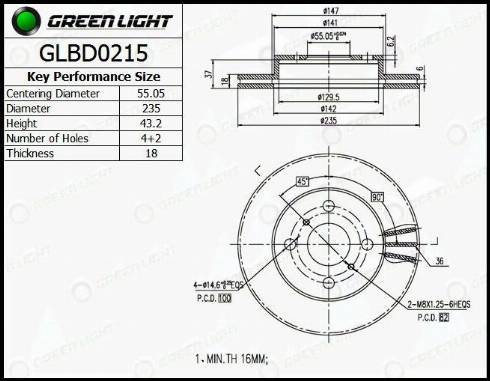 AutomotiveAdriado GLBD0215 - Гальмівний диск avtolavka.club