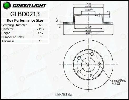 AutomotiveAdriado GLBD0213 - Гальмівний диск avtolavka.club