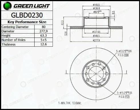 AutomotiveAdriado GLBD0230 - Гальмівний диск avtolavka.club