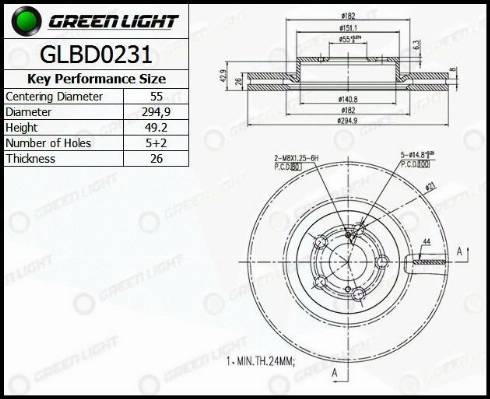 AutomotiveAdriado GLBD0231 - Гальмівний диск avtolavka.club