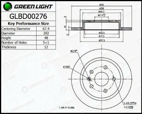 AutomotiveAdriado GLBD0276 - Гальмівний диск avtolavka.club