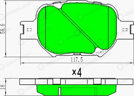 AutomotiveAdriado GLBP0414 - Гальмівні колодки, дискові гальма avtolavka.club