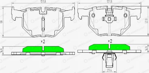 AutomotiveAdriado GLBP0045 - Гальмівні колодки, дискові гальма avtolavka.club