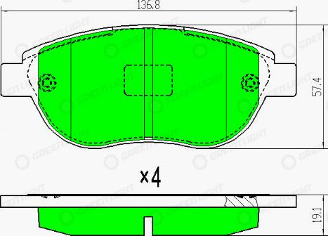 AutomotiveAdriado GLBP0047 - Гальмівні колодки, дискові гальма avtolavka.club