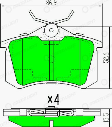 AutomotiveAdriado GLBP0001 - Гальмівні колодки, дискові гальма avtolavka.club