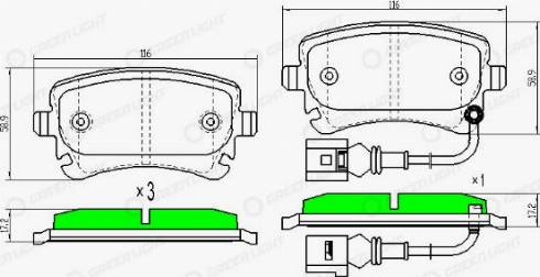 AutomotiveAdriado GLBP0082 - Гальмівні колодки, дискові гальма avtolavka.club