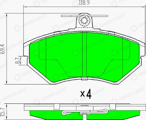 AutomotiveAdriado GLBP0034 - Гальмівні колодки, дискові гальма avtolavka.club