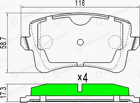 AutomotiveAdriado GLBP0032 - Гальмівні колодки, дискові гальма avtolavka.club