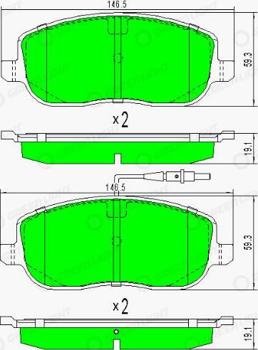 AutomotiveAdriado GLBP0074 - Гальмівні колодки, дискові гальма avtolavka.club