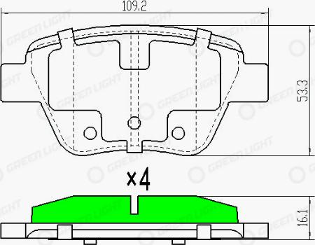 AutomotiveAdriado GLBP0078 - Гальмівні колодки, дискові гальма avtolavka.club