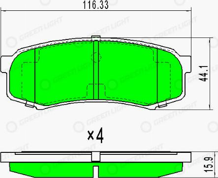 AutomotiveAdriado GLBP0161 - Гальмівні колодки, дискові гальма avtolavka.club