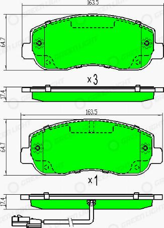 AutomotiveAdriado GLBP0104 - Гальмівні колодки, дискові гальма avtolavka.club