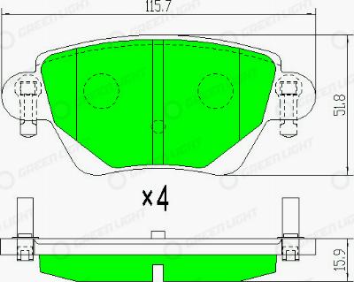 AutomotiveAdriado GLBP0101 - Гальмівні колодки, дискові гальма avtolavka.club