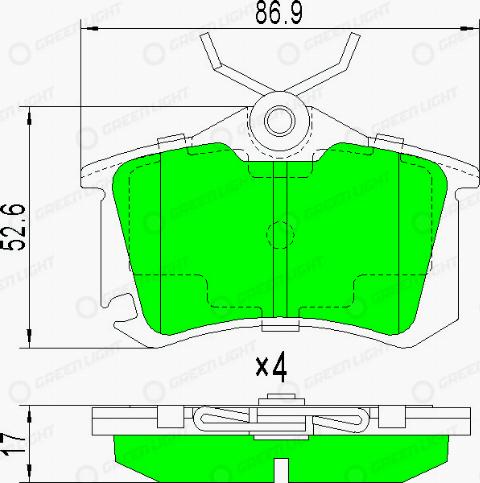 AutomotiveAdriado GLBP0113 - Гальмівні колодки, дискові гальма avtolavka.club