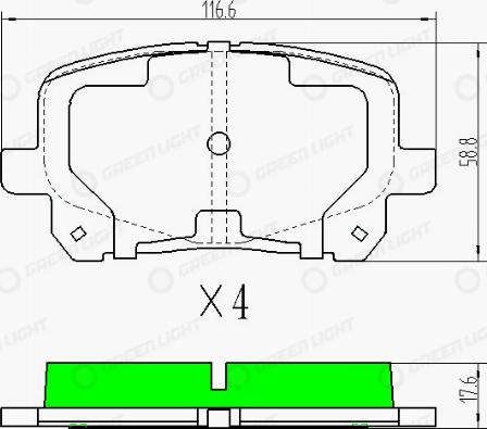 AutomotiveAdriado GLBP0385 - Гальмівні колодки, дискові гальма avtolavka.club