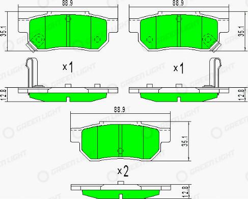 AutomotiveAdriado GLBP0283 - Гальмівні колодки, дискові гальма avtolavka.club