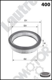 Automotor France LAT127 - Повітряний фільтр avtolavka.club