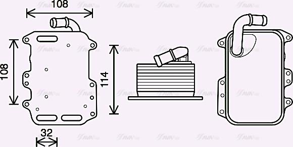 Ava Quality Cooling AI3405 - Масляний радіатор, рухове масло avtolavka.club