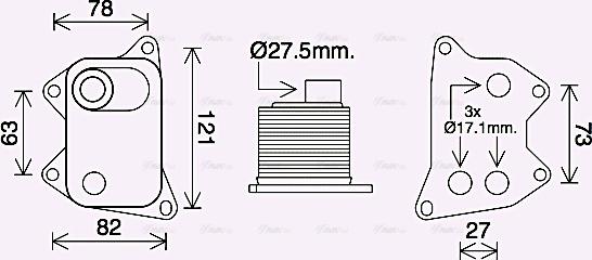 Ava Quality Cooling AI3420 - Масляний радіатор, рухове масло avtolavka.club