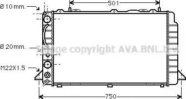 Ava Quality Cooling AI 2059 - Радіатор, охолодження двигуна avtolavka.club