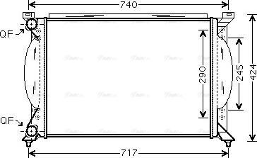 Ava Quality Cooling AI 2195 - Радіатор, охолодження двигуна avtolavka.club