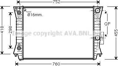 Ava Quality Cooling AI 2190 - Радіатор, охолодження двигуна avtolavka.club