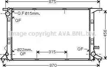 Ava Quality Cooling AI 2290 - Радіатор, охолодження двигуна avtolavka.club