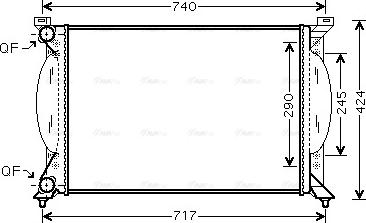 Ava Quality Cooling AI 2201 - Радіатор, охолодження двигуна avtolavka.club