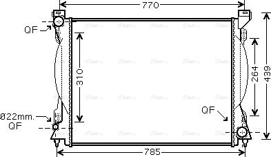 Ava Quality Cooling AI 2230 - Радіатор, охолодження двигуна avtolavka.club