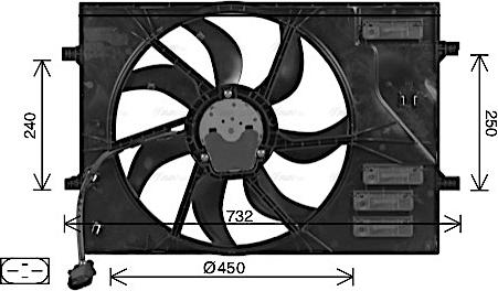 Ava Quality Cooling AI7525 - Вентилятор, охолодження двигуна avtolavka.club