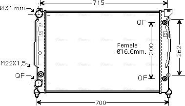 Ava Quality Cooling AIA2109 - Радіатор, охолодження двигуна avtolavka.club