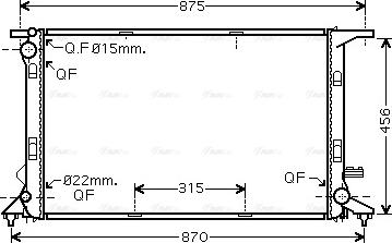 Ava Quality Cooling AIA2290 - Радіатор, охолодження двигуна avtolavka.club