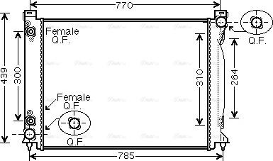 Ava Quality Cooling AIA2232 - Радіатор, охолодження двигуна avtolavka.club