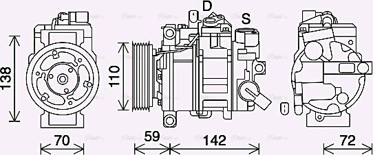 Ava Quality Cooling AIAK411 - Компресор, кондиціонер avtolavka.club