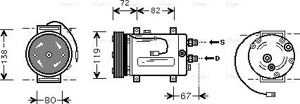 Ava Quality Cooling AIAK177 - Компресор, кондиціонер avtolavka.club