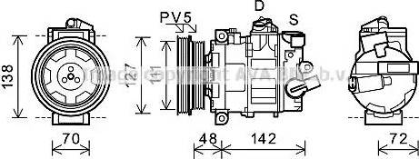 Ava Quality Cooling AIK359 - Компресор, кондиціонер avtolavka.club