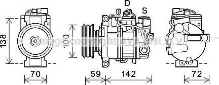 Ava Quality Cooling AIAK388 - Компресор, кондиціонер avtolavka.club