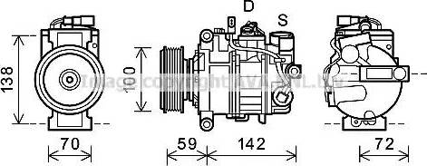 Ava Quality Cooling AIAK338 - Компресор, кондиціонер avtolavka.club