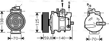 Ava Quality Cooling AIAK295 - Компресор, кондиціонер avtolavka.club