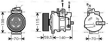 Ava Quality Cooling AIAK284 - Компресор, кондиціонер avtolavka.club