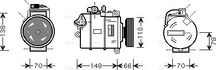 Ava Quality Cooling AIAK226 - Компресор, кондиціонер avtolavka.club