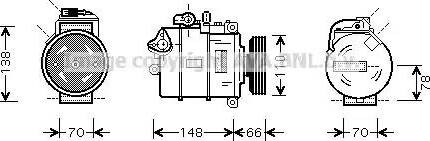 Ava Quality Cooling AI K275 - Компресор, кондиціонер avtolavka.club